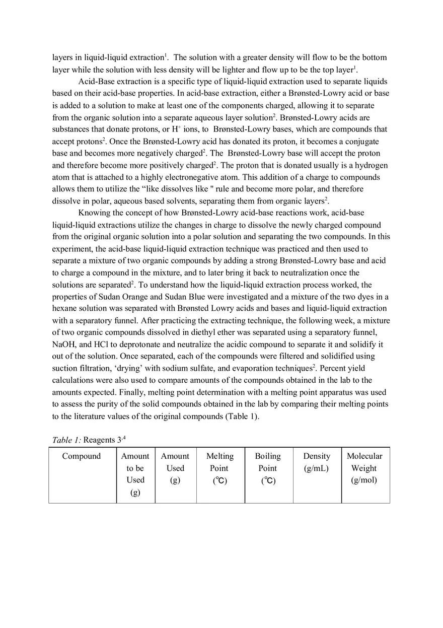 Acid-Base Liquid-Liquid Extraction - Page 2