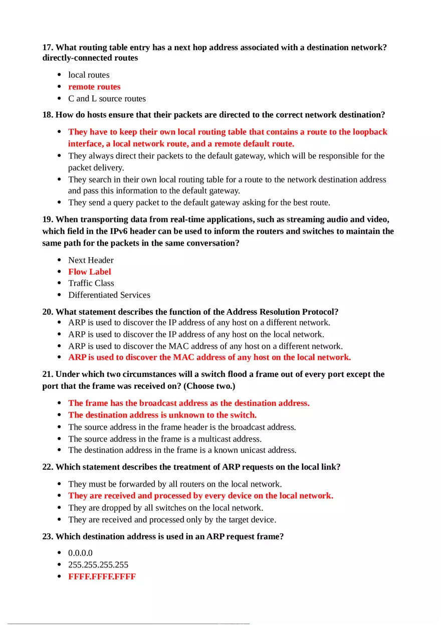 Which Statement Describes the Treatment of Arp Requests on the Local Link - Page 10
