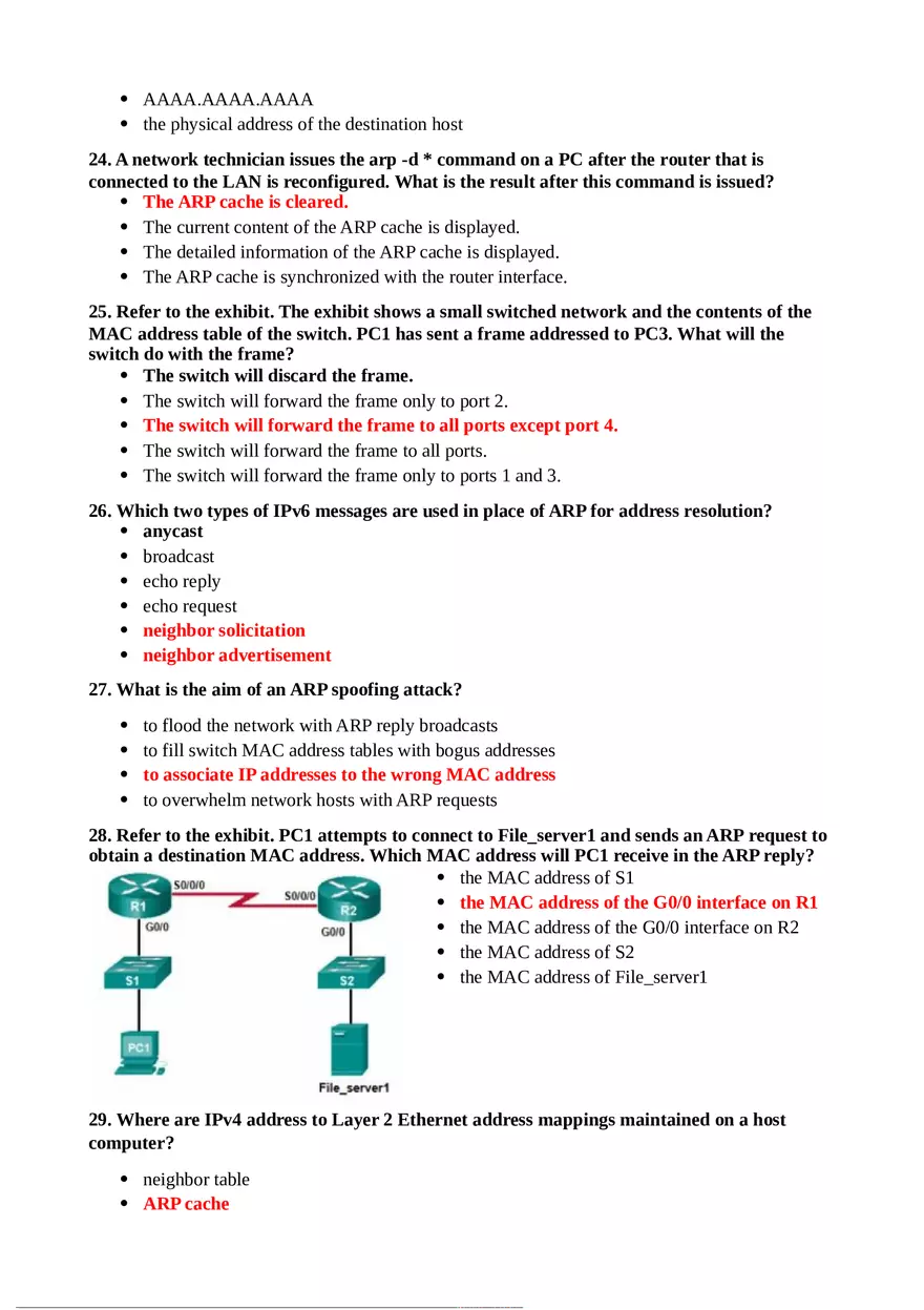 Which Statement Describes the Treatment of Arp Requests on the Local Link - Page 11