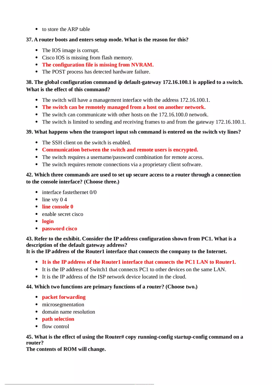 Which Statement Describes the Treatment of Arp Requests on the Local Link - Page 13