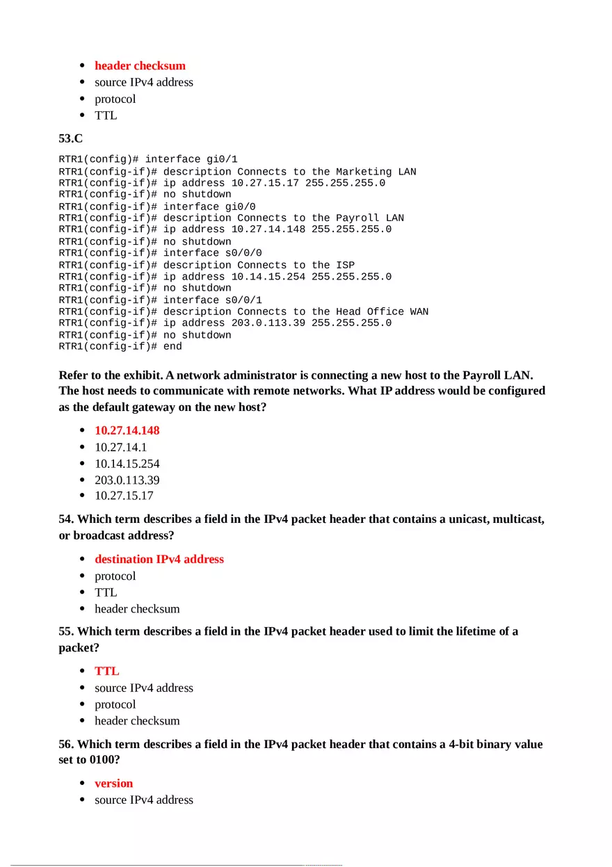 Which Statement Describes the Treatment of Arp Requests on the Local Link - Page 15