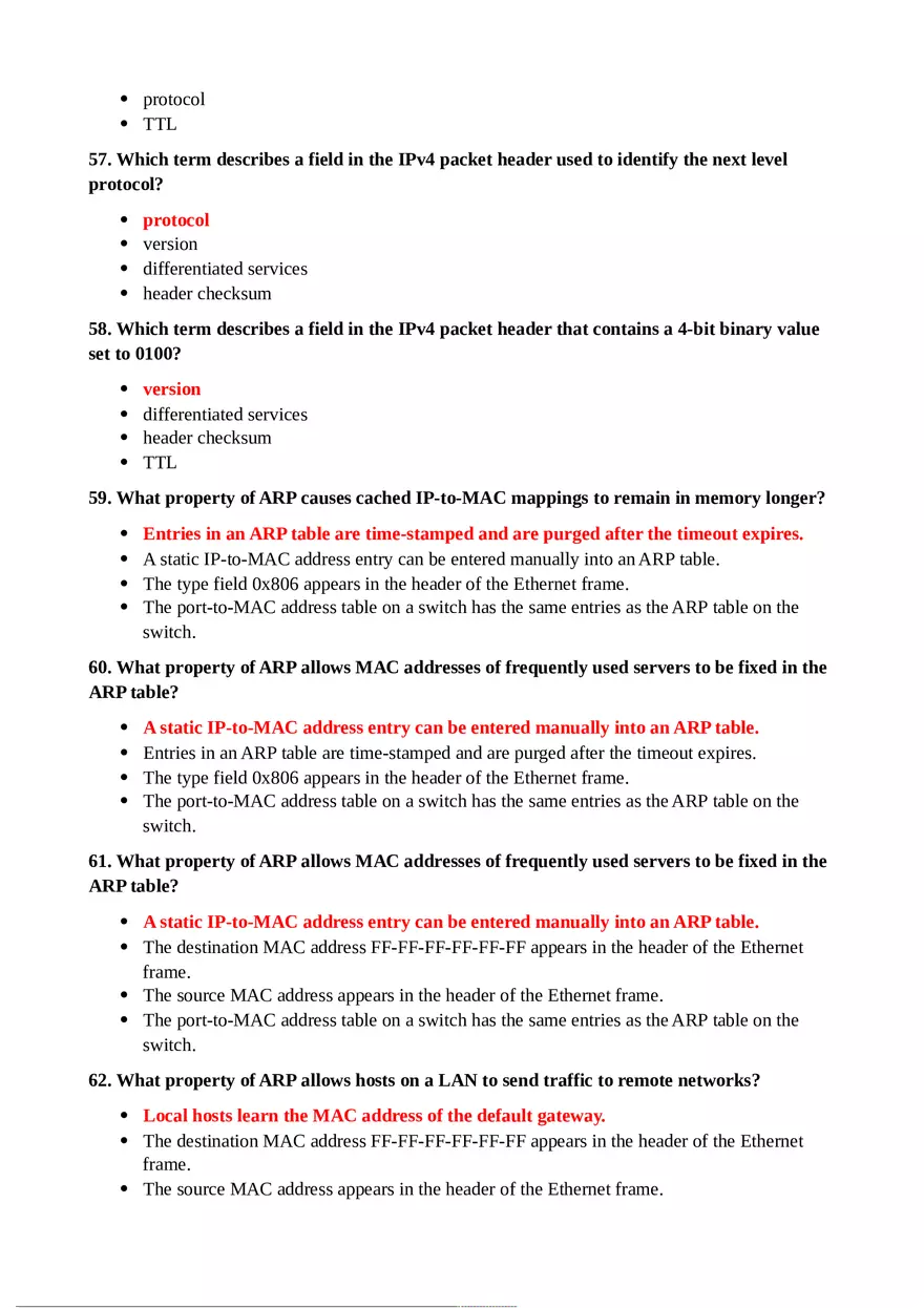 Which Statement Describes the Treatment of Arp Requests on the Local Link - Page 16