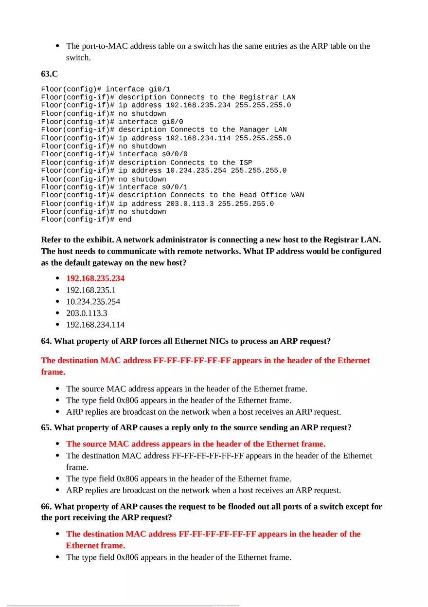 Which Statement Describes the Treatment of Arp Requests on the Local Link - Page 3