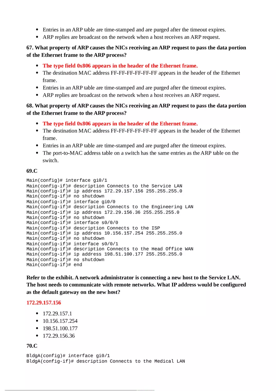 Which Statement Describes the Treatment of Arp Requests on the Local Link - Page 4