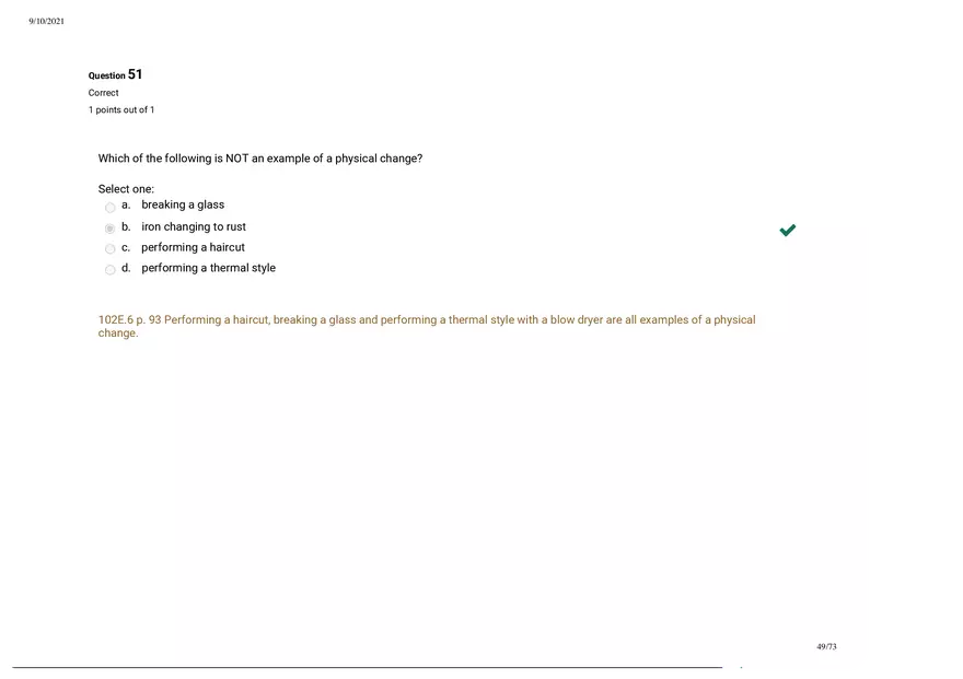 Written Prep Assessment  Attempt Review Part 5 - Page 10