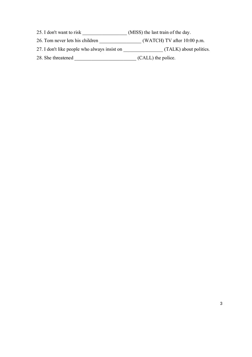 Gerunds & Infinitives - Page 3