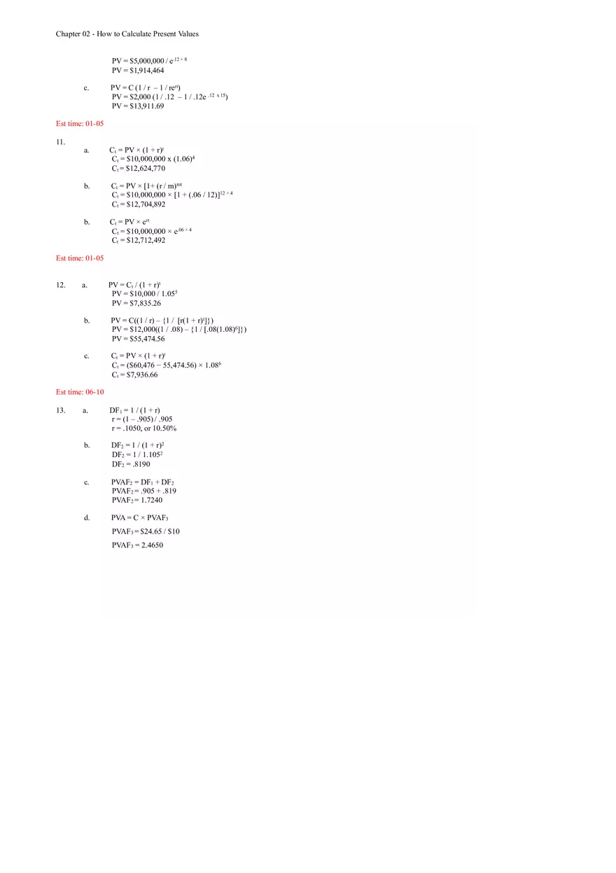 Chapter 02 - How to Calculate Present Values Solution - Page 8