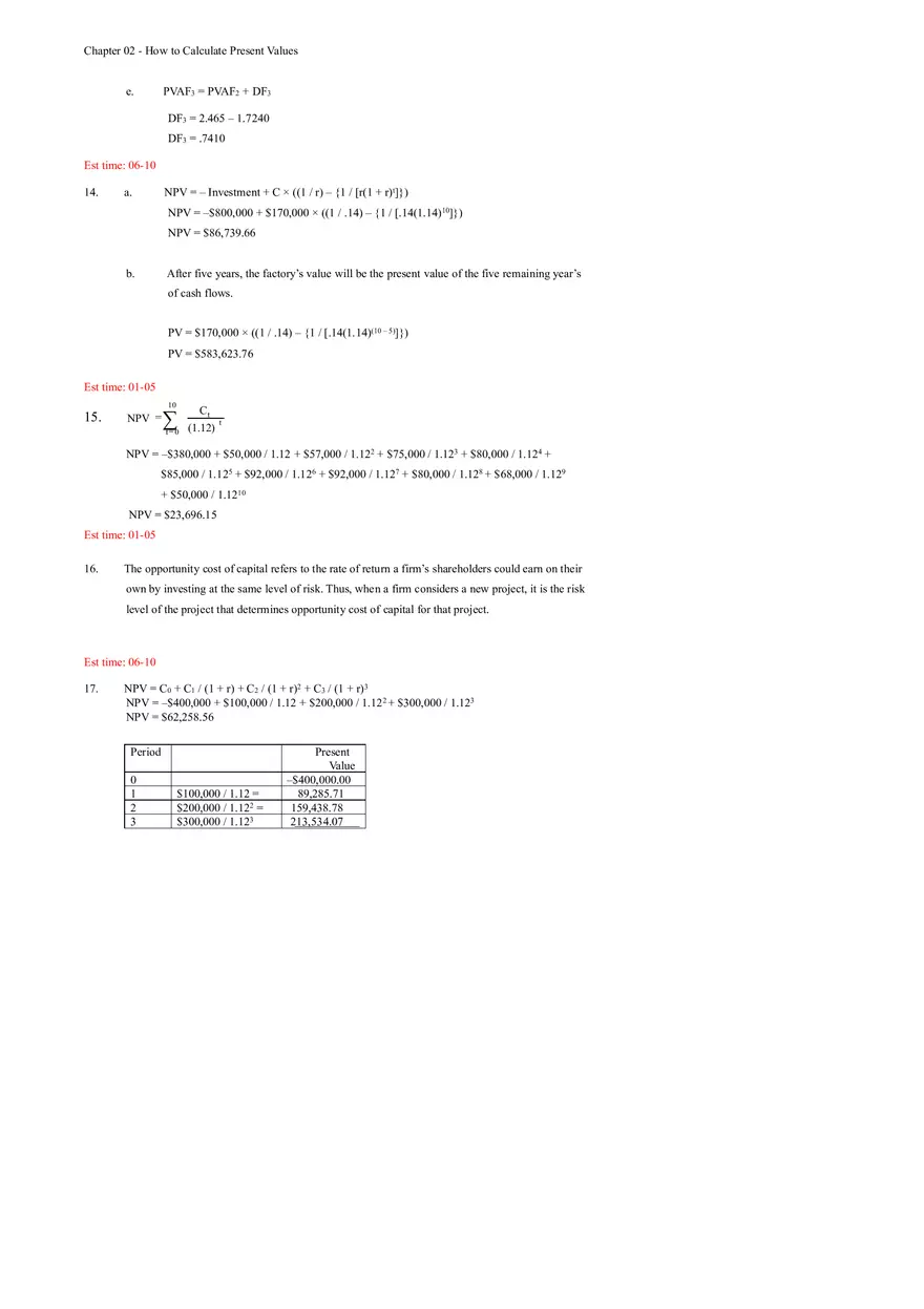 Chapter 02 - How to Calculate Present Values Solution - Page 9