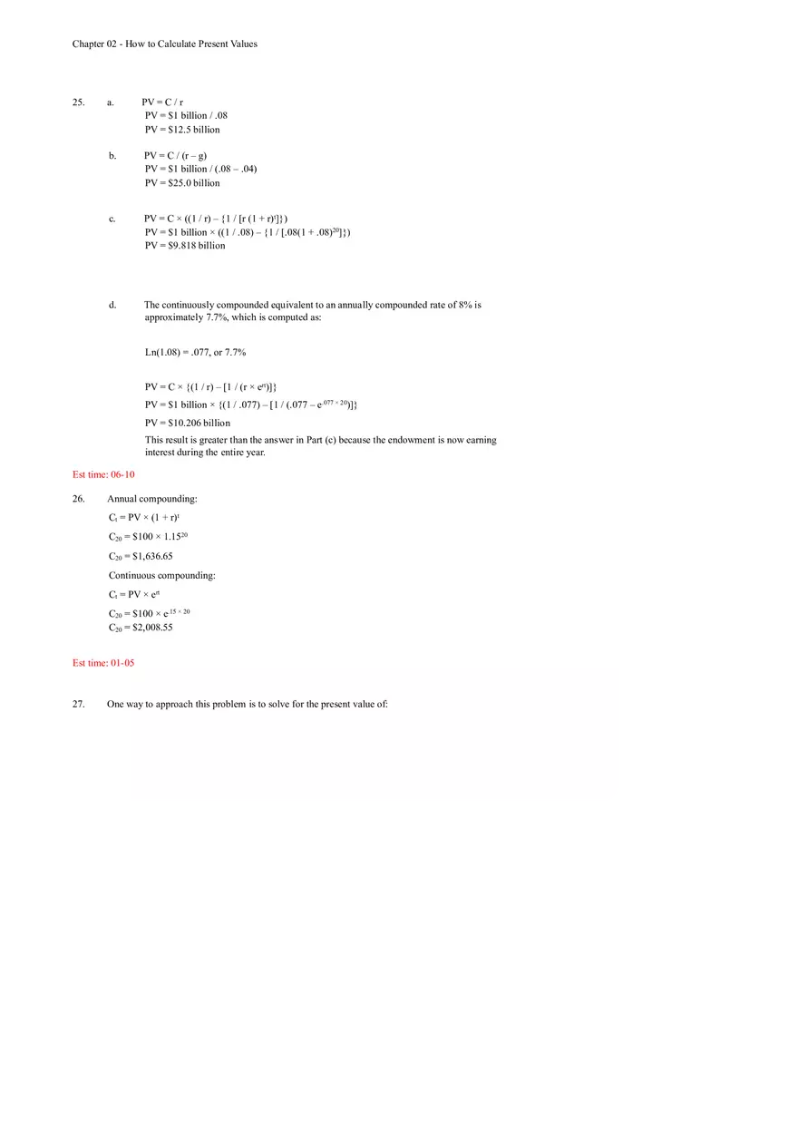 Chapter 02 - How to Calculate Present Values Solution - Page 13