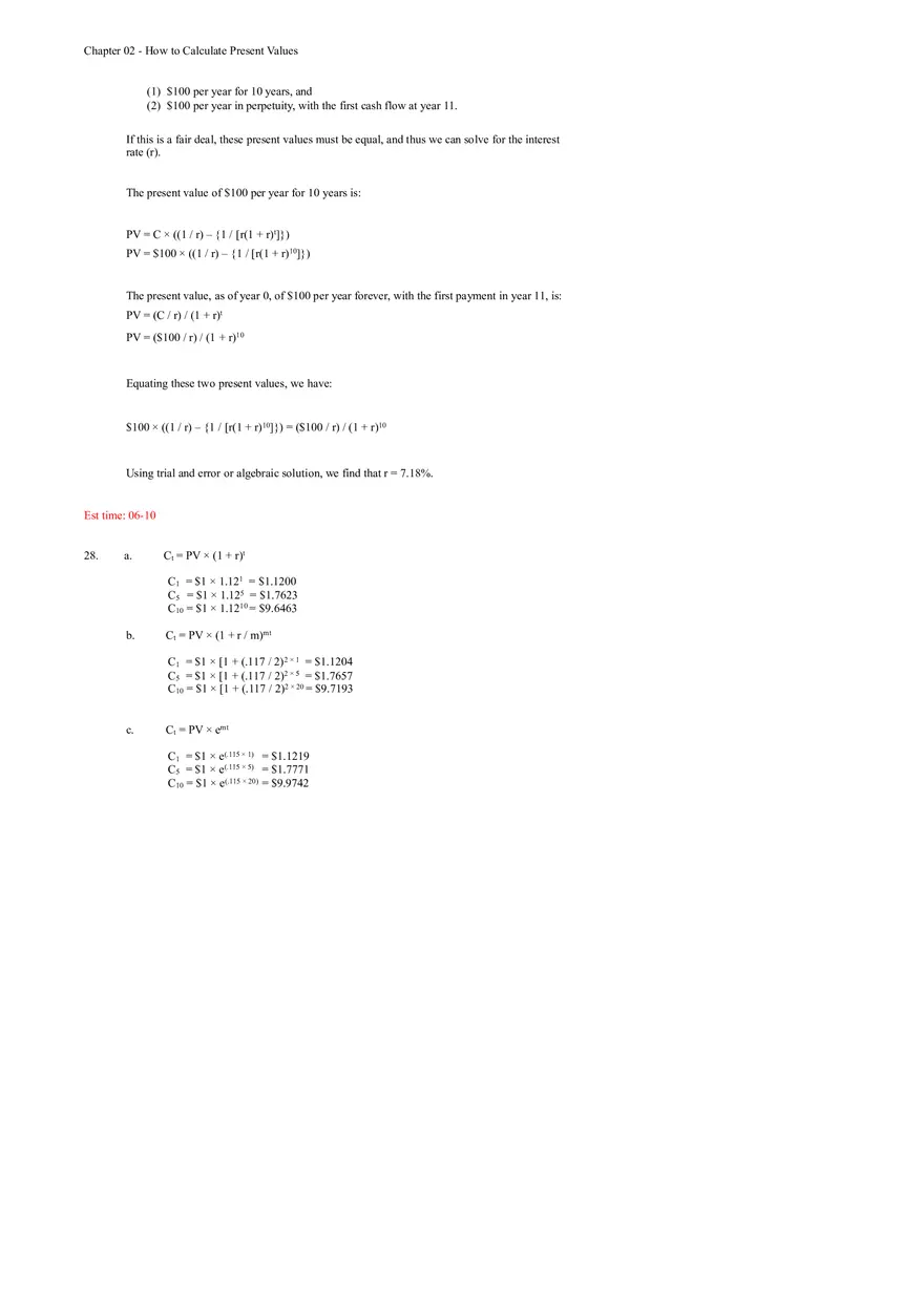 Chapter 02 - How to Calculate Present Values Solution - Page 14