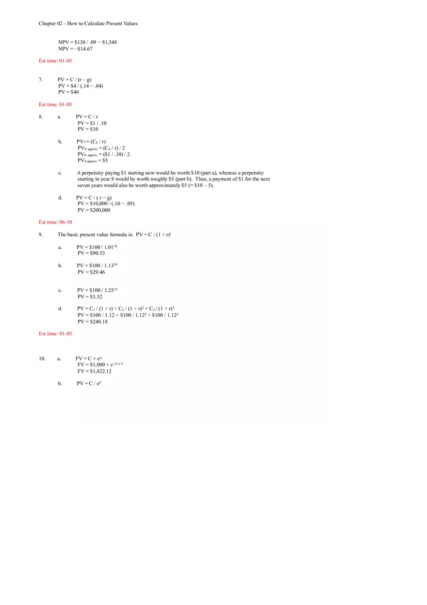 Chapter 02 - How to Calculate Present Values Solution - Page 2