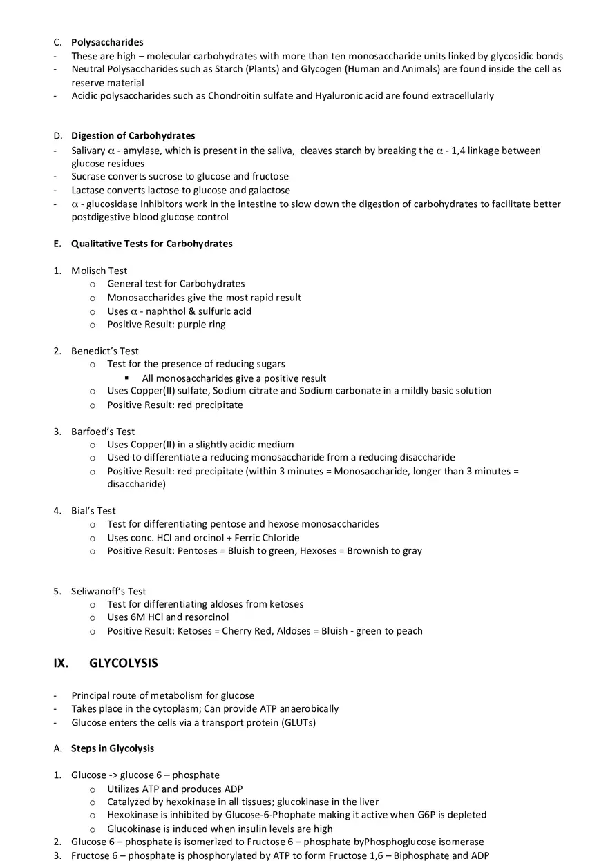Biochemistry Cheat Sheet - Page 11