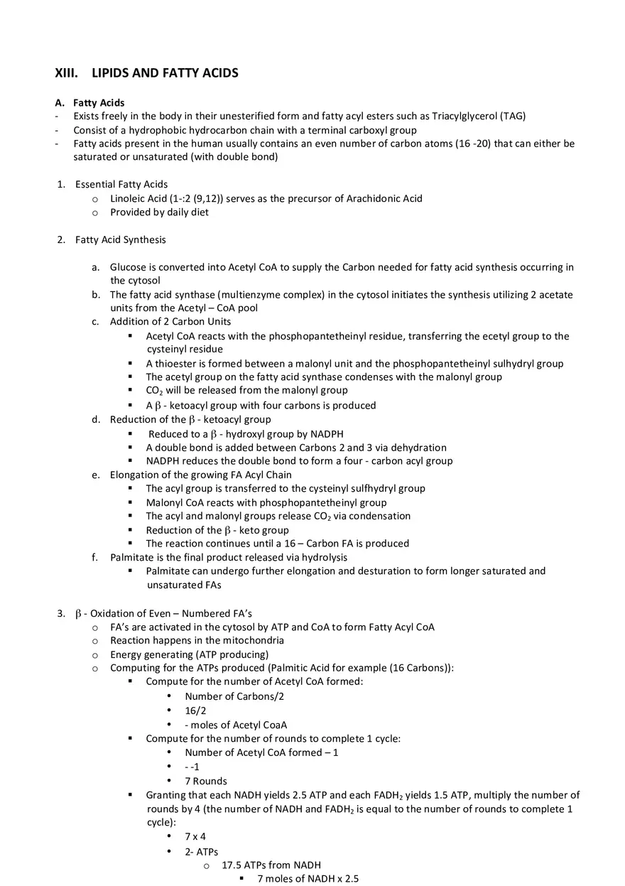 Biochemistry Cheat Sheet - Page 22
