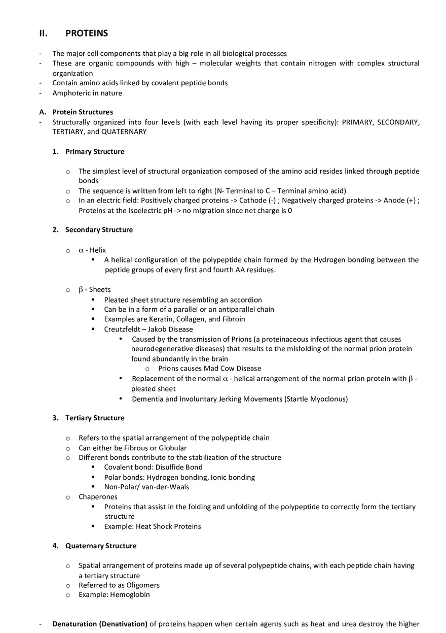 Biochemistry Cheat Sheet - Page 35