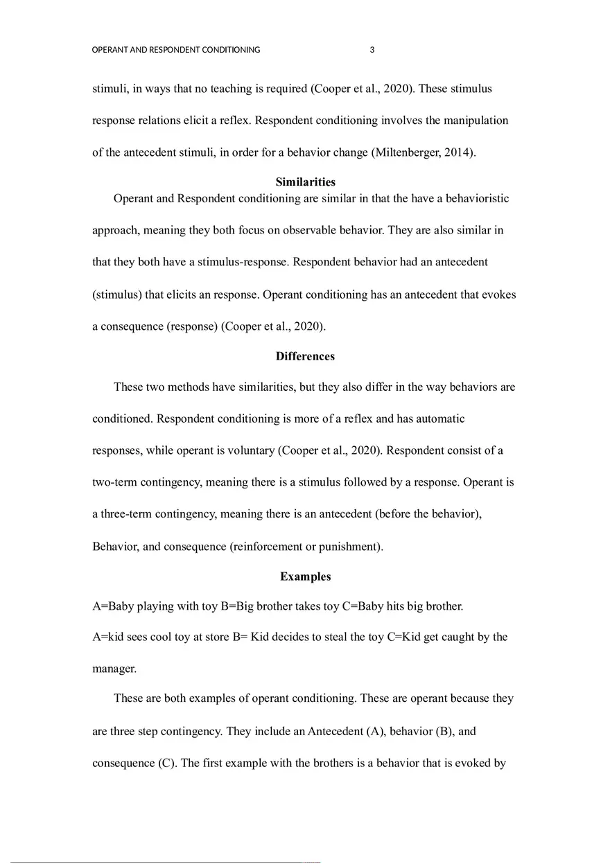 Operant and Respondent Conditioning Similarities and Differences - Page 2