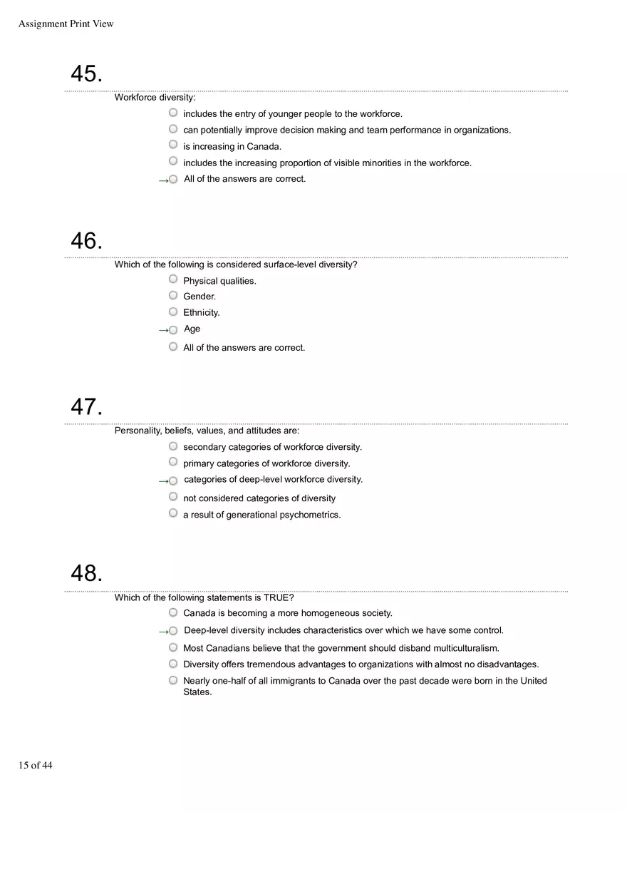Organizational Behavior Ch 1 Multiple Choice 2 - Page 6