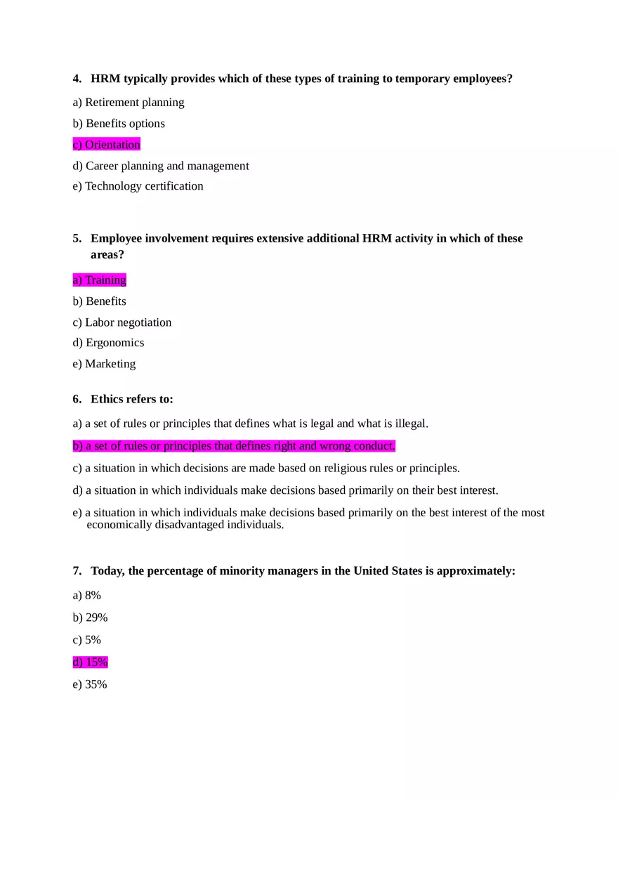 HRM Final Examination - Page 2