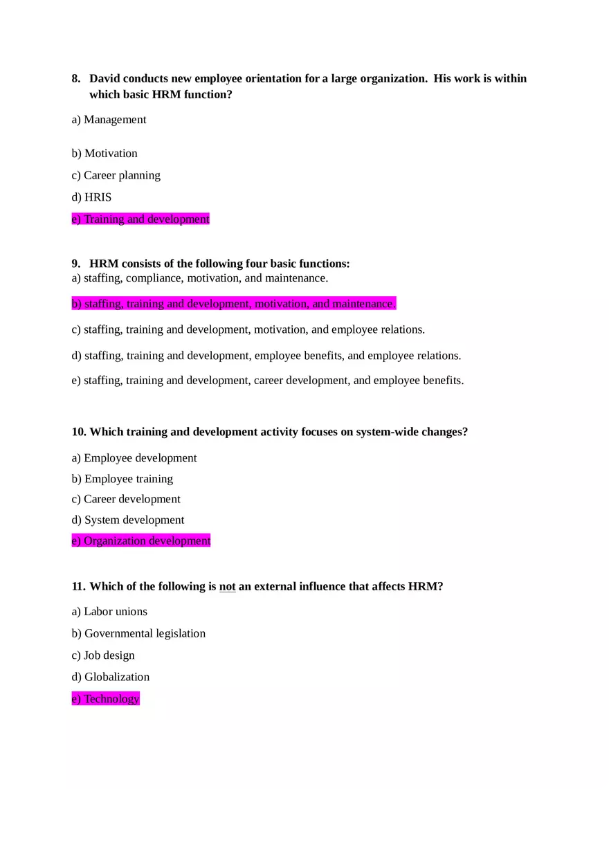 HRM Final Examination - Page 3