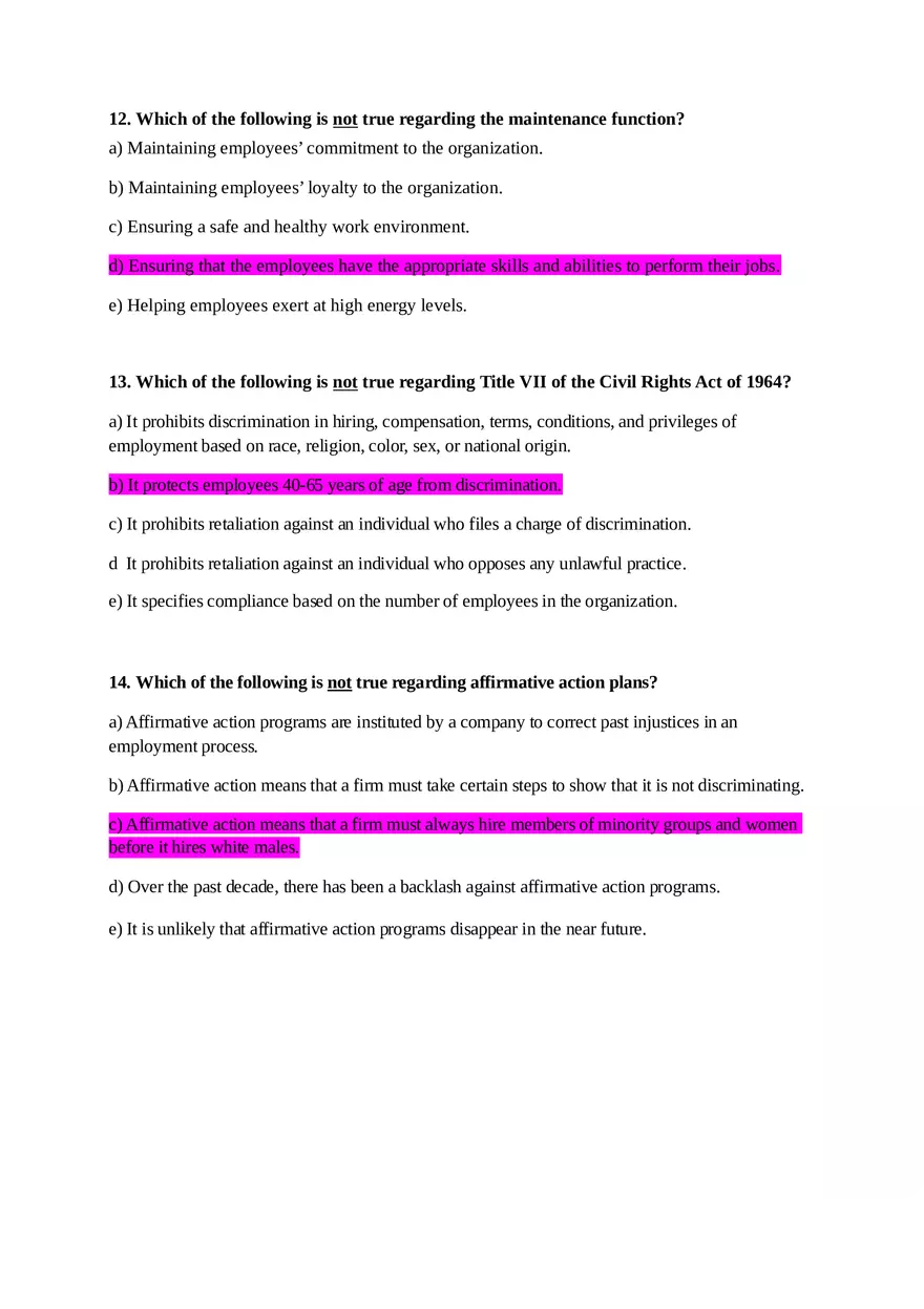 HRM Final Examination - Page 4