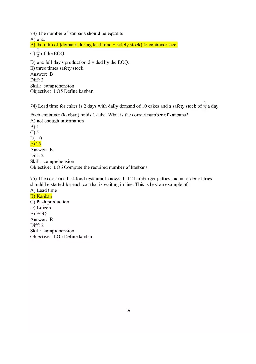 Chapter 16  JIT and Lean Operations Answers Part 2 - Page 7