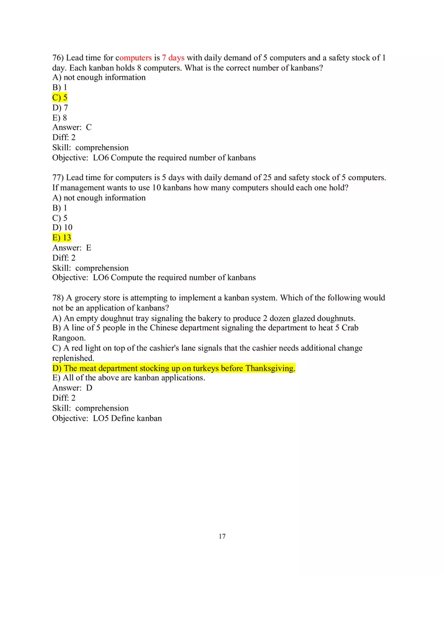 Chapter 16  JIT and Lean Operations Answers Part 2 - Page 8