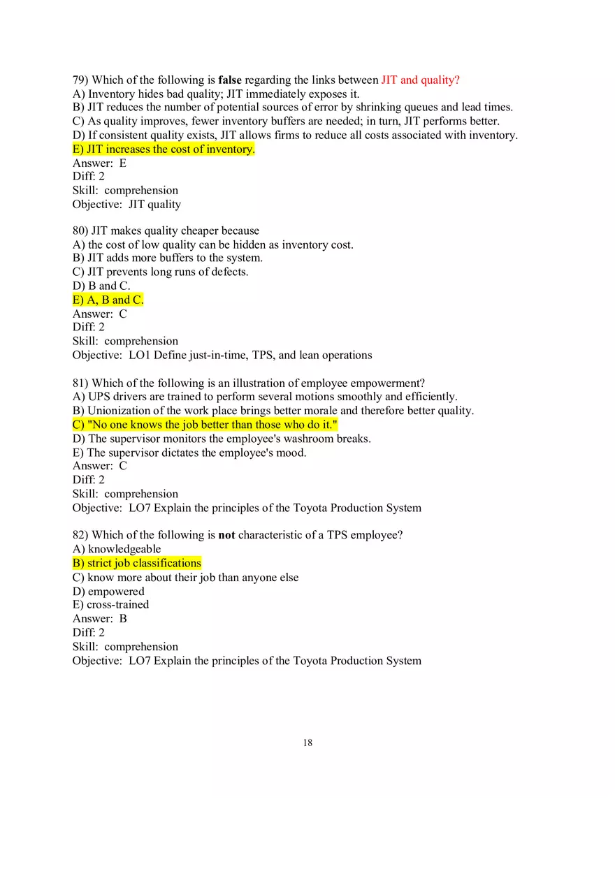 Chapter 16  JIT and Lean Operations Answers Part 2 - Page 9