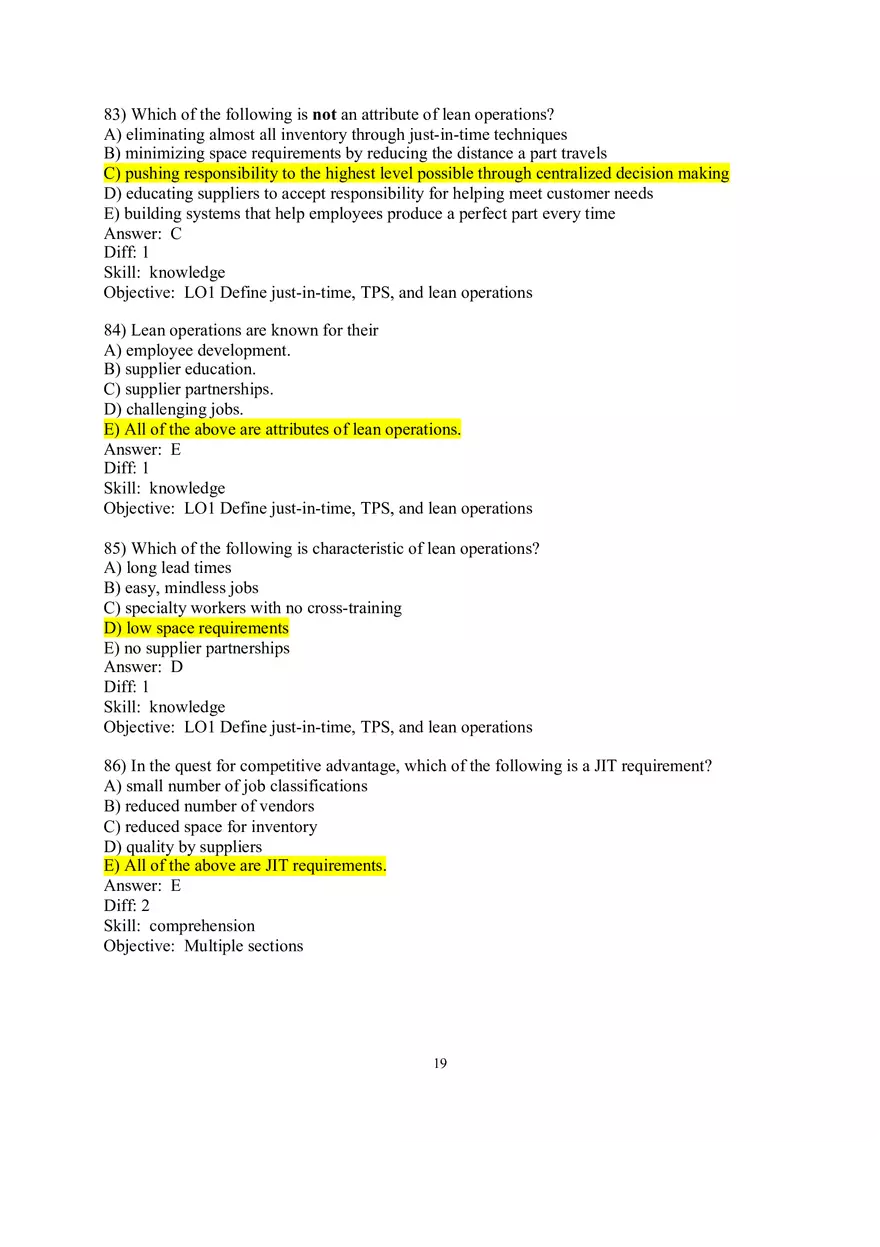 Chapter 16  JIT and Lean Operations Answers Part 2 - Page 10