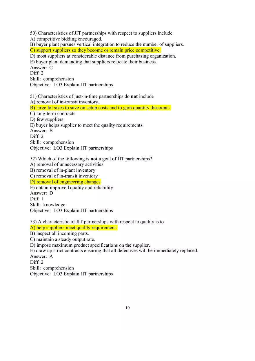 Chapter 16  JIT and Lean Operations Answers Part 2 - Page 1