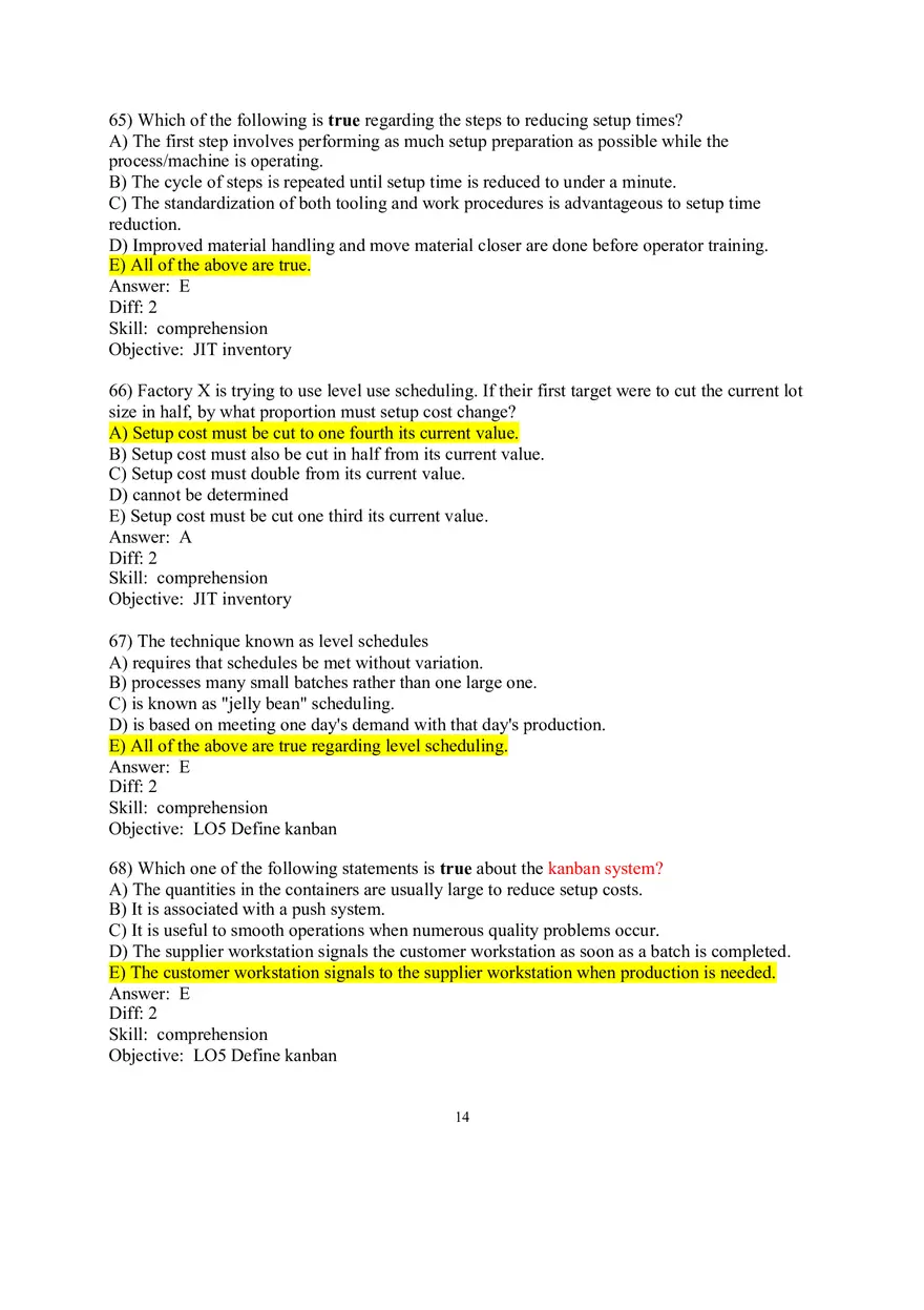 Chapter 16  JIT and Lean Operations Answers Part 2 - Page 5