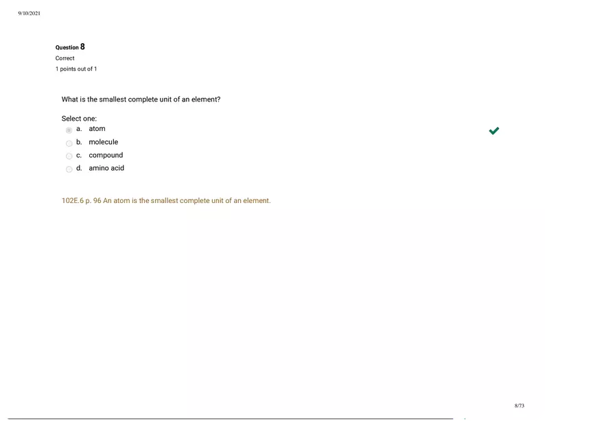 Written Prep Assessment  Attempt Review Part 1 - Page 8