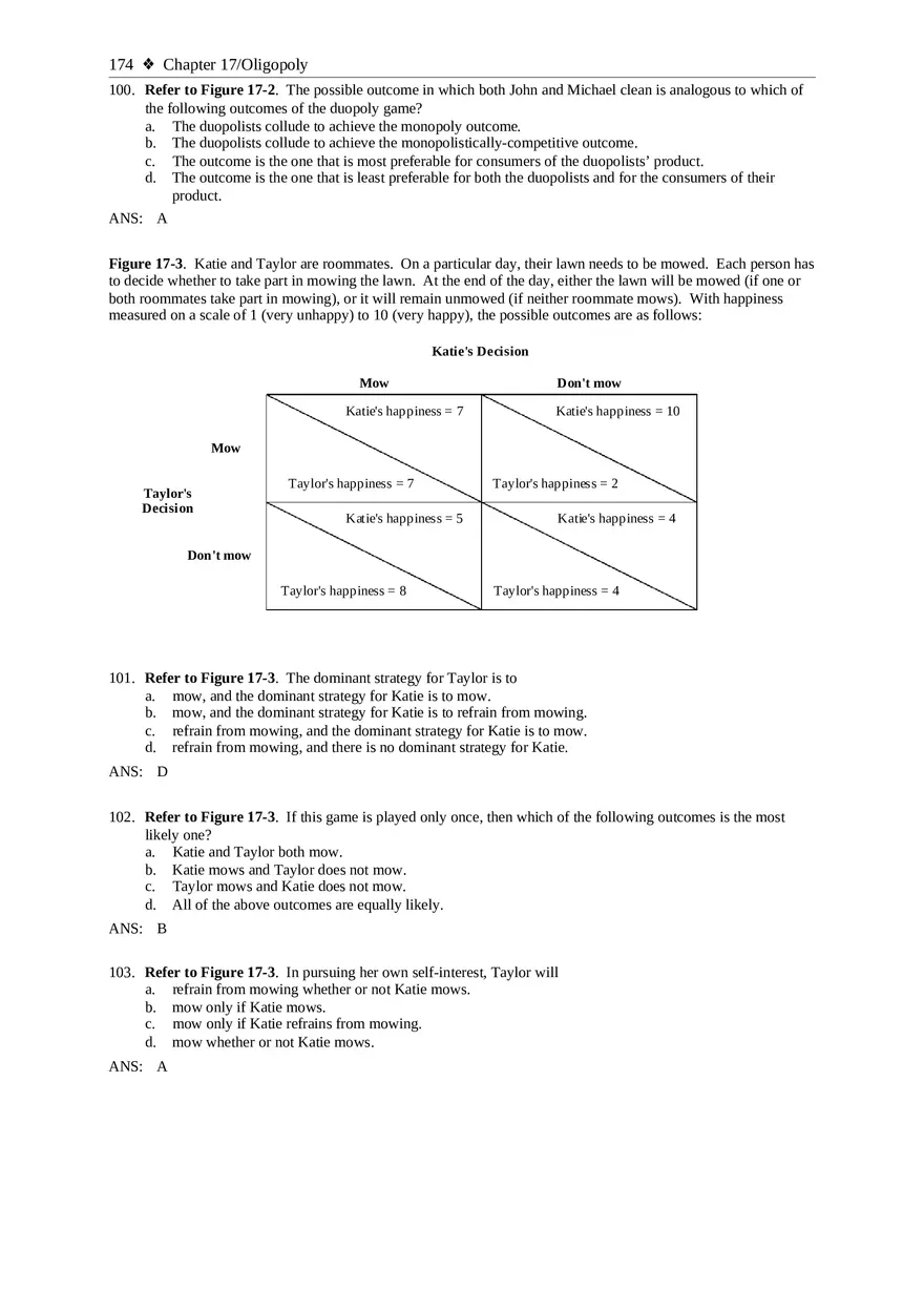 Chapter 17 Oligopoly Sec02 Multiple Choice - Page 15