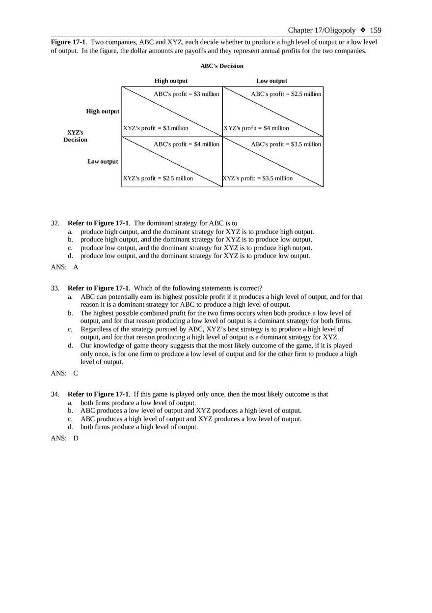 Chapter 17 Oligopoly Sec02 Multiple Choice - Page 24
