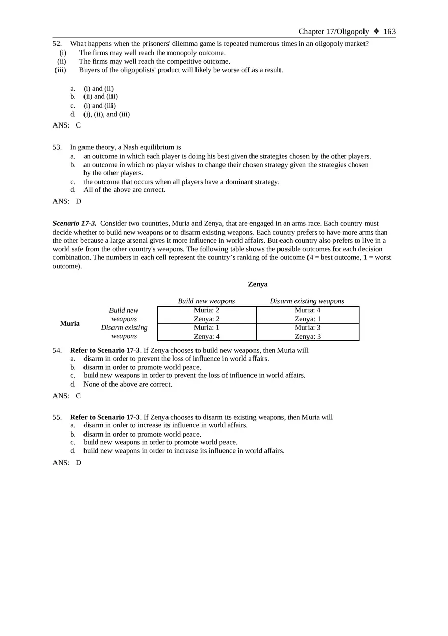 Chapter 17 Oligopoly Sec02 Multiple Choice - Page 3