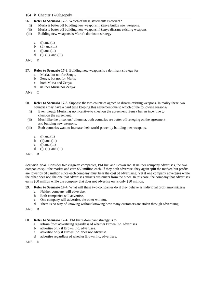 Chapter 17 Oligopoly Sec02 Multiple Choice - Page 4