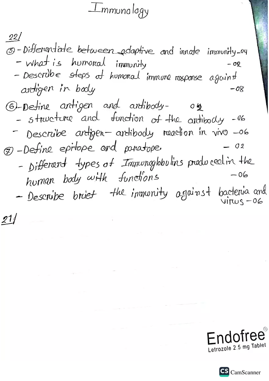 Imunnology Study Lecture Note - Page 1