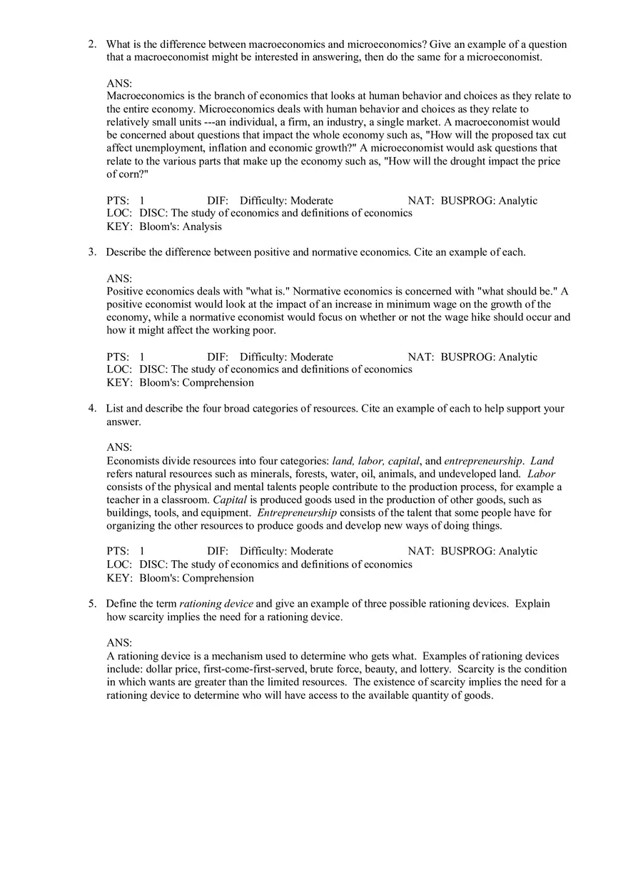 Chapter 1 What Economics Is About Part 3 - Page 5