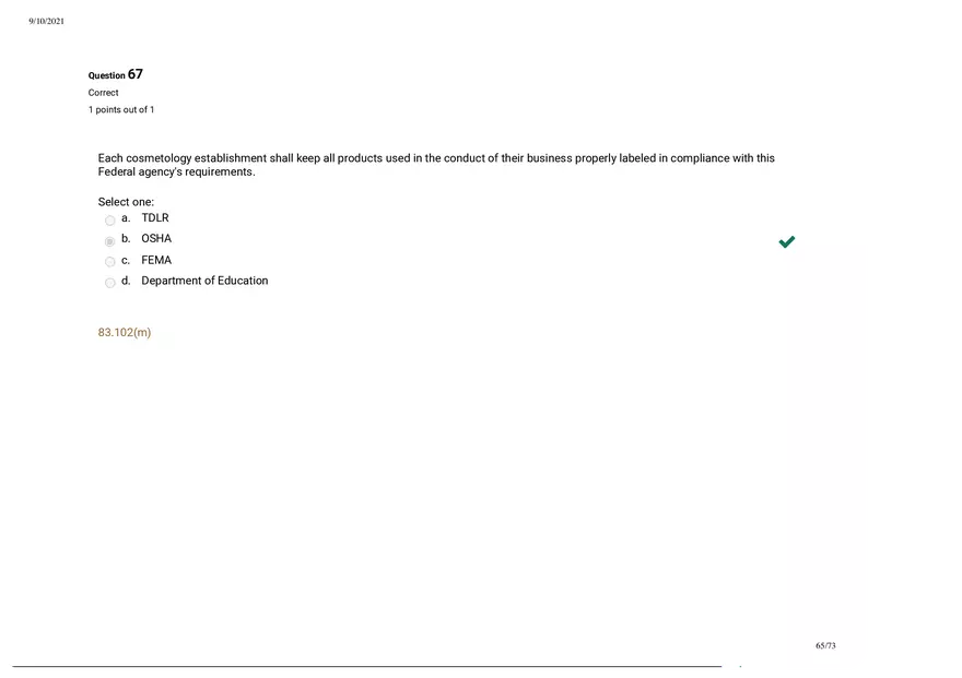 Written Prep Assessment  Attempt Review Part 7 - Page 8