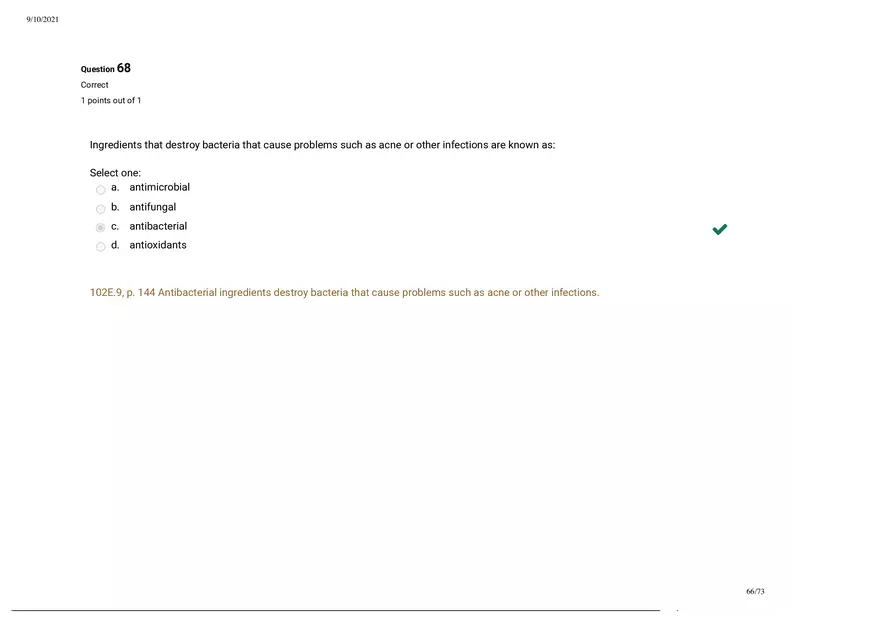 Written Prep Assessment  Attempt Review Part 7 - Page 9
