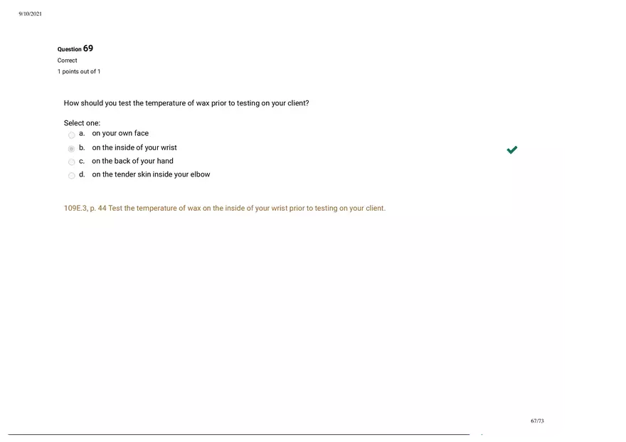 Written Prep Assessment  Attempt Review Part 7 - Page 10