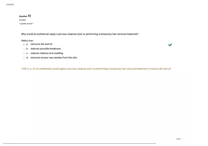 Written Prep Assessment  Attempt Review Part 7 - Page 13