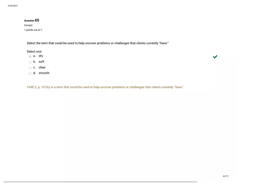 Written Prep Assessment  Attempt Review Part 7 - Page 6