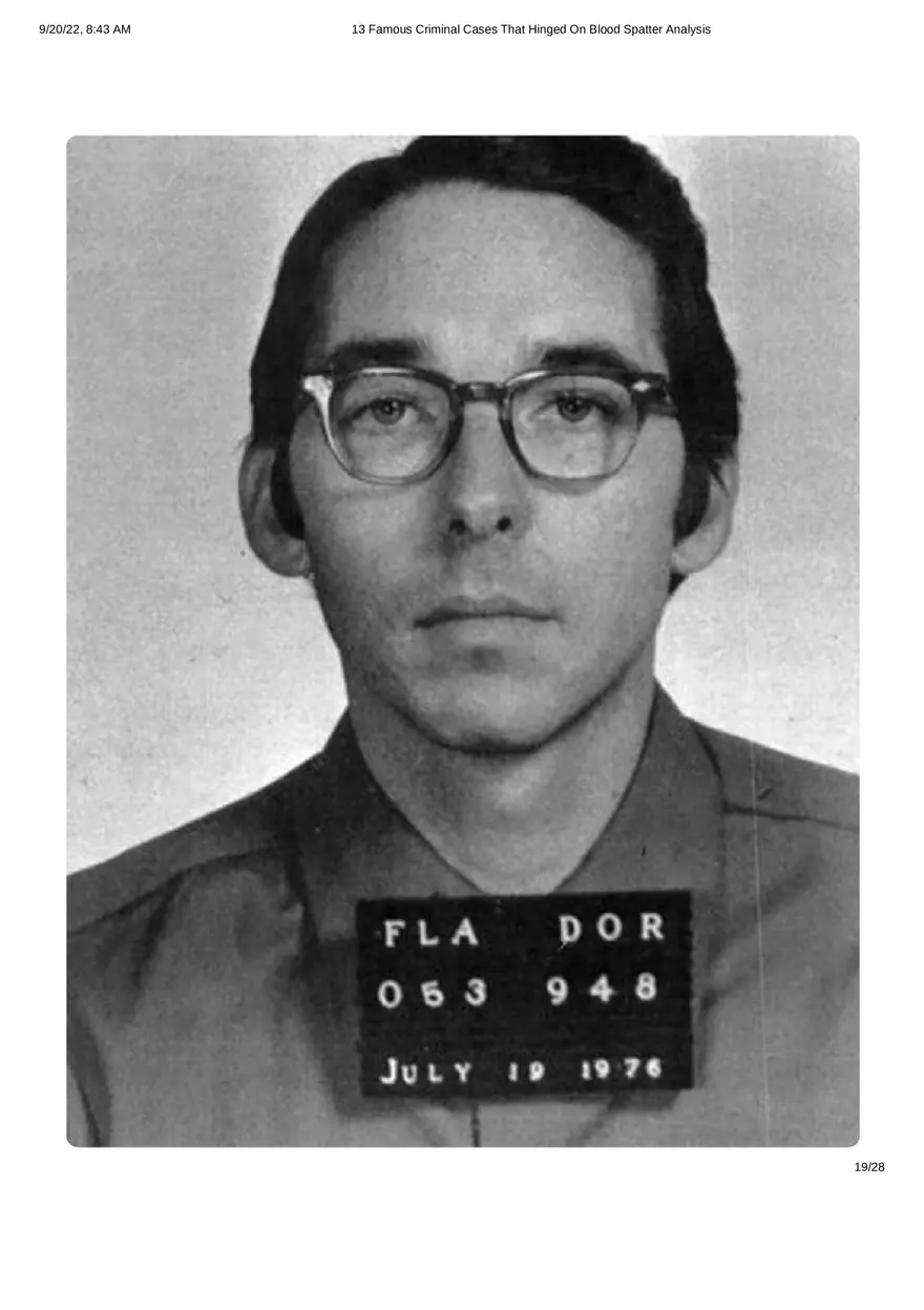 13 Famous Criminal Cases That Hinged On Blood Spatter Analysis - Page 11