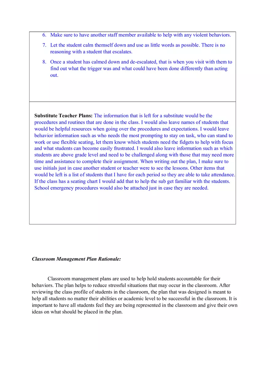 Classroom Management Plan - Page 7