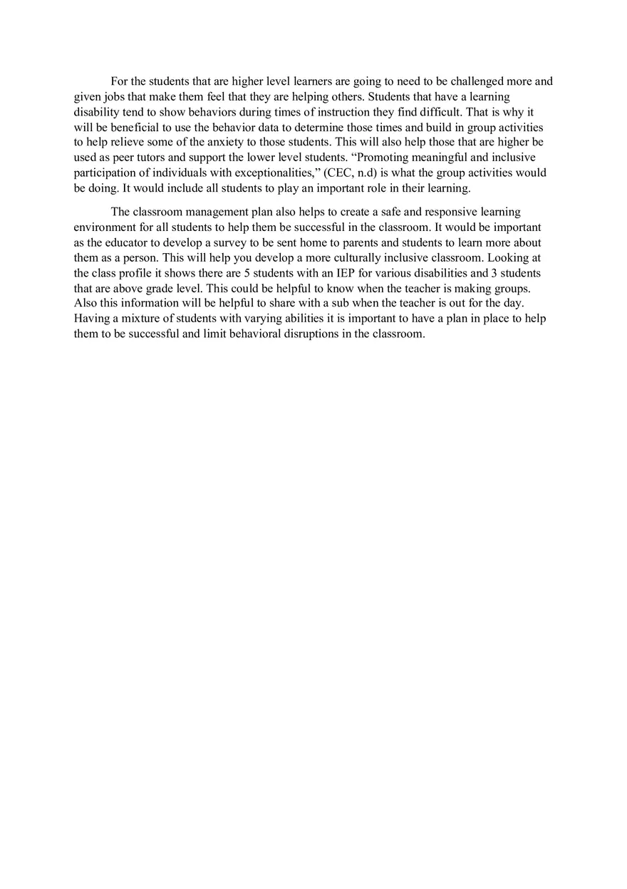 Classroom Management Plan - Page 8