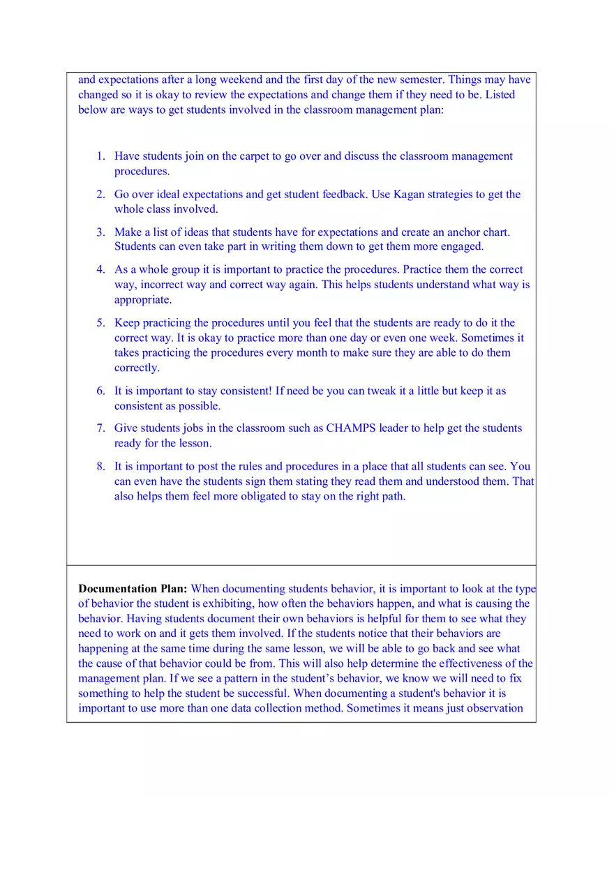 Classroom Management Plan - Page 5