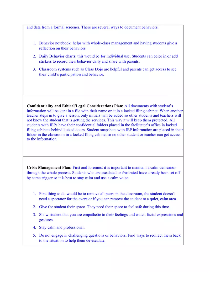 Classroom Management Plan - Page 6