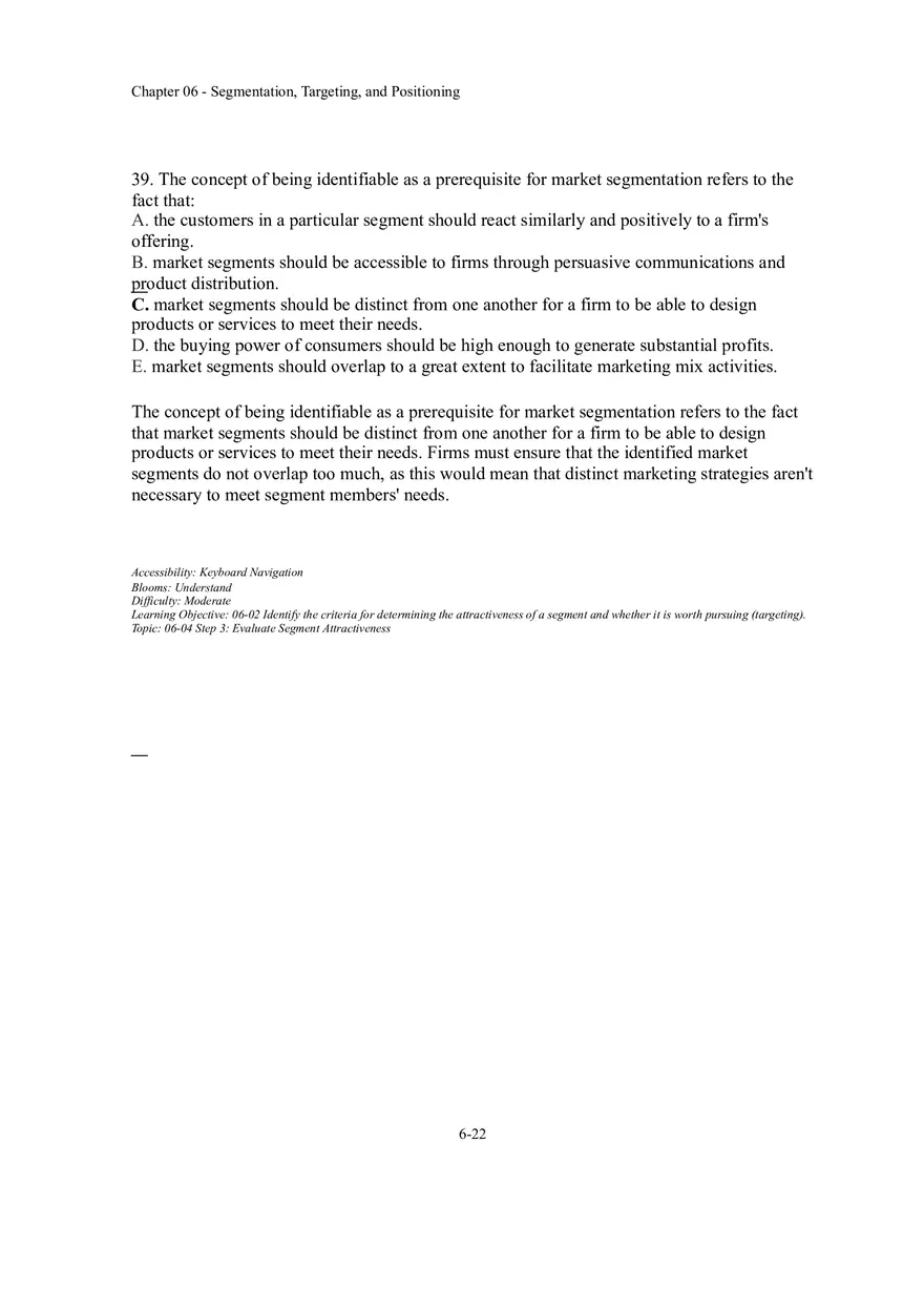Segmentation, Targeting, and Positioning Multiple Choice  Part 2 - Page 11