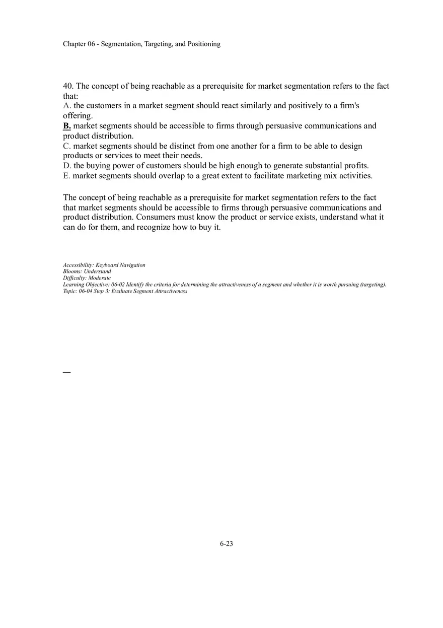 Segmentation, Targeting, and Positioning Multiple Choice  Part 2 - Page 3