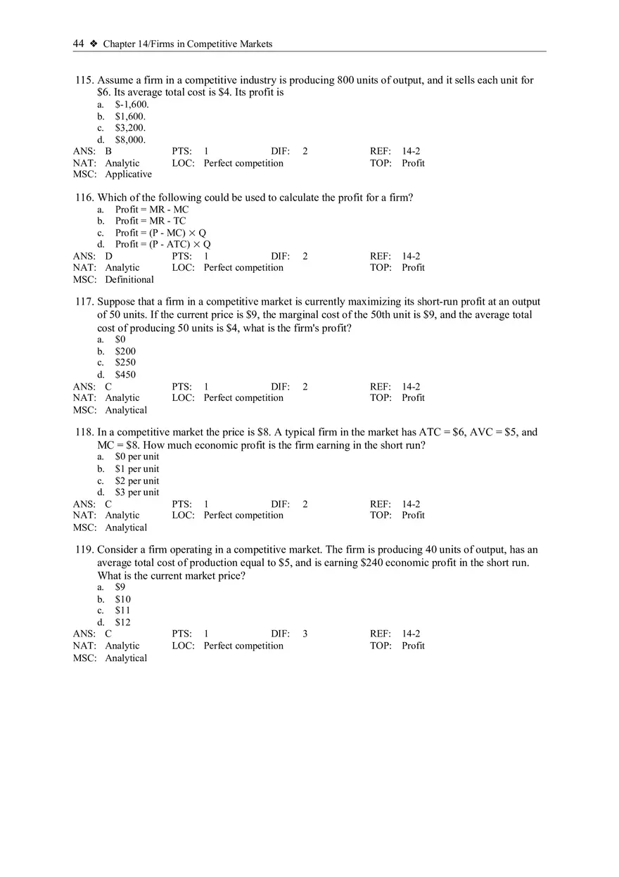 Profit Maximization and the Competitive Firm's Supply Curve 3 - Page 8