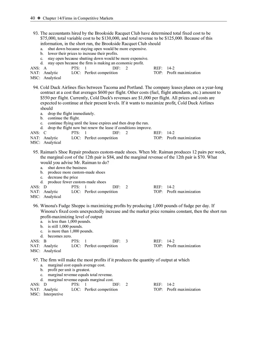 Profit Maximization and the Competitive Firm's Supply Curve 3 - Page 4